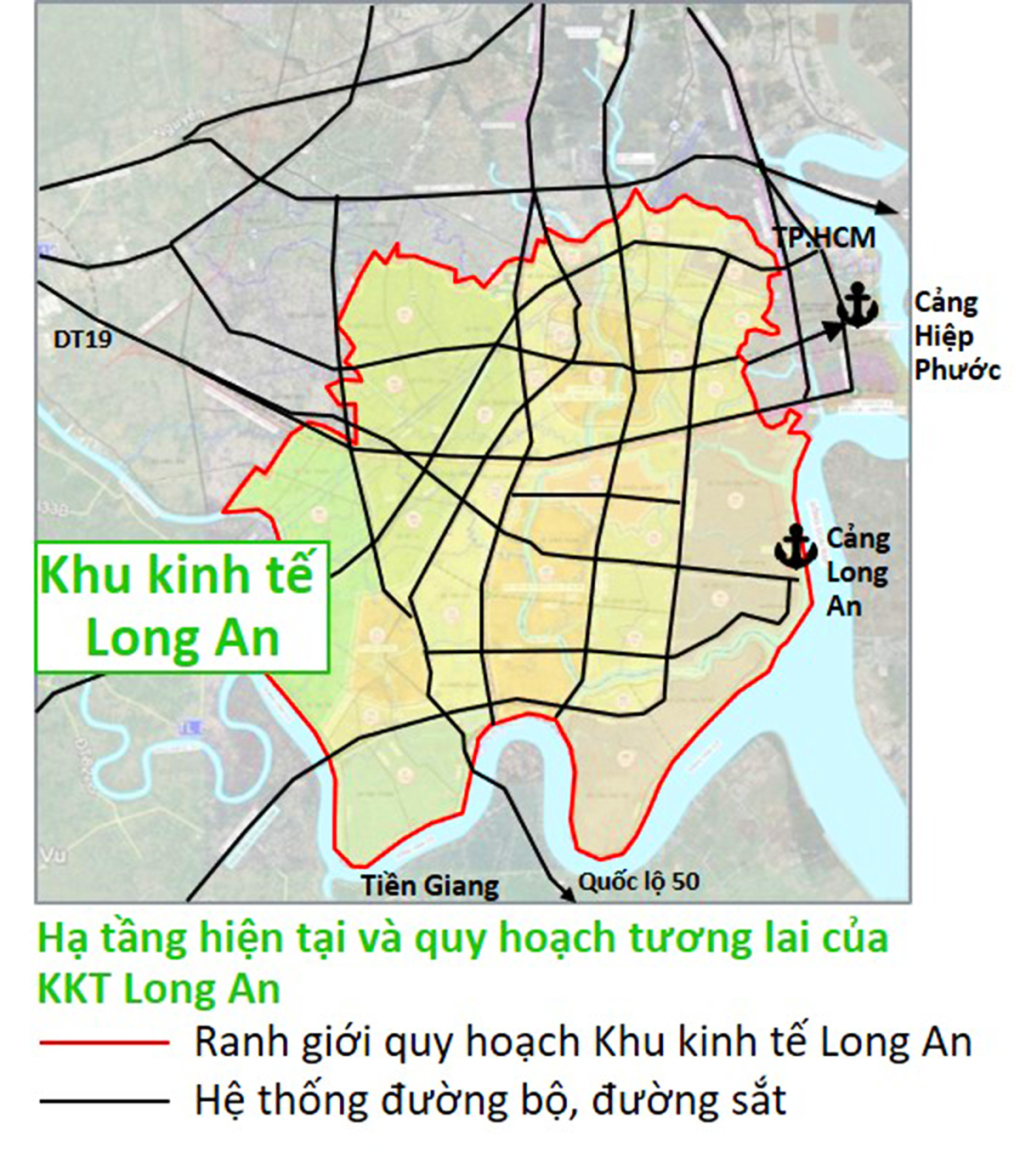 Bất động sản Cần Giuộc hưởng lợi từ loạt dự án tỷ USD 1 so do khu kinh te long an 1