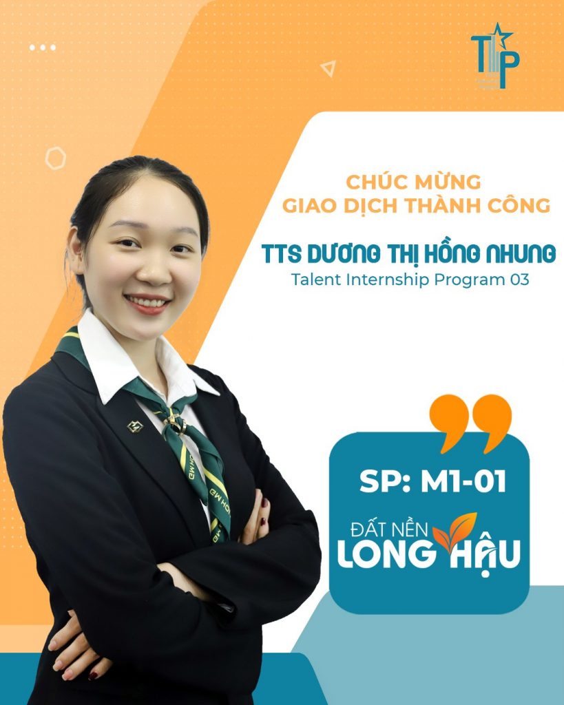 Chúc mừng giao dịch thành công – TTS Dương Thị Hồng Nhung
